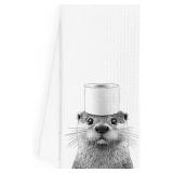 LOT OF 2  WFSM Otter Gifts Hand Towels for Bathroo