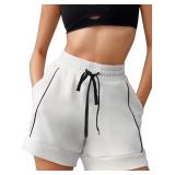 Size large EXLURA Womens Casual Cotton Sweat Short