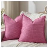 FUTEI Pack of 2 Chenille Throw Pillow Covers 26x26