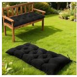 Swing Cushions Outdoor Bench Seat Pad(Black,47.2 X