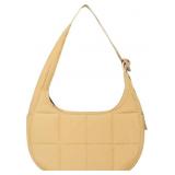 Puffer Crescent Shoulder Bag, Small Quilted Nylon