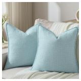 FUTEI Pack of 2 Chenille Throw Pillow Covers 20x20
