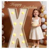 Letter X Marquee Letters 4 Feet Tall, 4FT Large Li