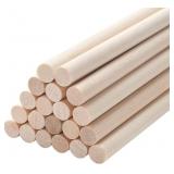 Wooden Dowels Round Wood Dowel Rods 3/8 x 15 Inch,