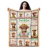 Highland Cow Gifts Blanket Cute Throw Blanket