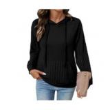 Size medium SHEWIN Hoodies for Women Casual Knit V