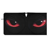 Red Cat Eyes Windshield Sun Shade - 32x62in Foldab