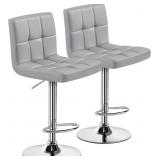 Yaheetech Bar Stools Set of 2 Adjustable Counter H