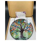Stained Glass Window Hanging - Colorful Tree of Li