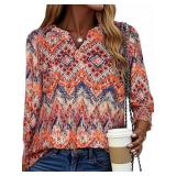 Size Small Blouses for Womens 3/4 Length Sleeve Ca