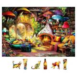 Fantasy Mushroom House Jigsaw Puzzle, 500 Pieces,