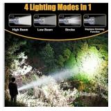 New 100000 High Lumens Flashlight, 15000mAh Rechar