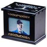 Tree of Life Solid Wood Urn with Photo Frame   Hol