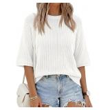 Size Small Saodimallsu Womens Short Sleeve Sweater