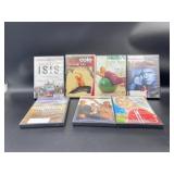 Lot of 7 DVD variety of them history, yoga family,