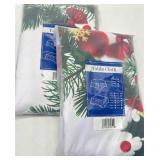 Lot of 2, Size 60 x 84 In Christmas Tablecloths fo