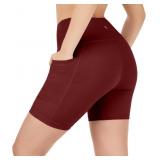 Size 6 Nirlon Biker Shorts with Pockets for Women