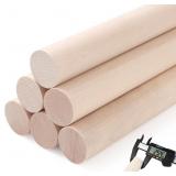 Yaliuliu 20pcs Dowel Rods Wood Sticks 3/8 Inch Unf