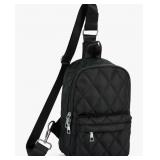 Small Sling Bag for Women Quilted Crossbody Backpa