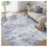 5 x 7 Ft Washable Area Rugs Non-Slip Modern Abstra