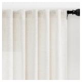 W52 x L84 In decorUhome Natural Linen Semi Sheer C