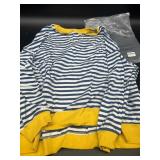 Size XL Womens Color Block Striped Oversized Sweat