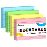 LOT OF 2 ~~ Colored Index Cards 4x6 Inch 160 Count