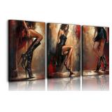 Lot of 3 Sets, 12 x 16 In 3 Piece Unframed Canvas