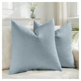 HAUSSY Set of 2 Soft Chenille Throw Pillow Covers