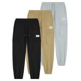 Size 10 Years EXARUS 3 Pack Boys Cargo Joggers Pan