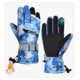 Size Medium Unisex Winter Gloves, Waterproof Therm