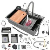 Stainless Steel Digital Display Waterfall Sink, 29