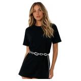 LOT OF 2  Chain Belt for Women, Adjustable Metal W