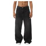Size X-Large Baggy Jeans Men Wide Leg, Y2K Hip Hop