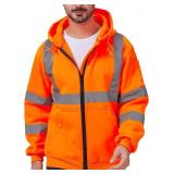 Size 4XL Class 2 High Visibility Safety Hoodie, Re