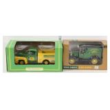 (2) pieces; 1923 Chevy Van bank John Deere,