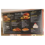 Custom backlit Menu board & ceiling mounting poles Custom backlit Menu board & ceiling mounting poles