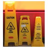 3 Caution Wet Floor signs