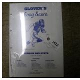 GLOVERS FOOTBALL SCORE SHEETS