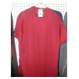 MOISTURE MGT SHIRT CARDINAL/NAVY