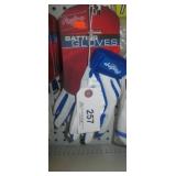 RAWLINGS BATTING GLOVES WHITE/ROYAL