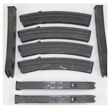 (8) Sterling 9 mm 34 rds. metal magazines,