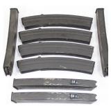 (8) Sterling 9 mm 34 rds. metal magazines,