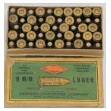 box of Western 9 mm Luger FMPB smokeless in great
