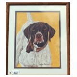 English Pointer original watercolor by