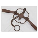 Newhouse No. 15 steel bear trap w/tooth jaws