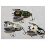 (3) Heddon "Tiny Crazy Crawler" fishing lures,