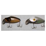 (2) Heddon "Midgit Digit" fishing lures,