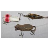 (1) Heddon "Stingaree", (1) Weedless "Pork-rind" &