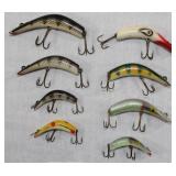 Lot of 8 Kautzky Lazy IKE fishing lures, asstd